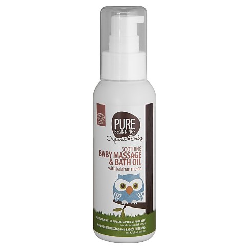 Pure Beginnings Huile de Bain et de Massage Apaisant pour Bébé - Melon de Kalahari