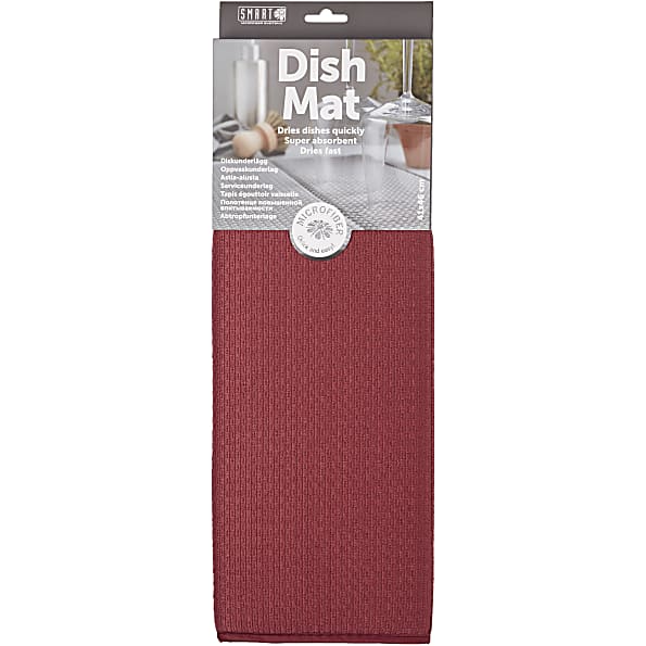 Smart Nature Tapis de Vaisselle en Microfibre - Burgundy