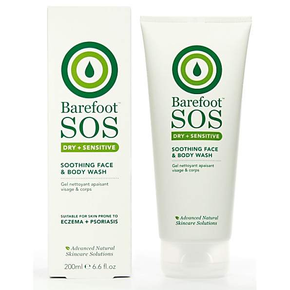 Barefoot SOS Dry + Sensitive Gel Nettoyant Apaisant Visage et Corps