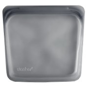 Stasher Sac Black on Grey 18 x 19 cm