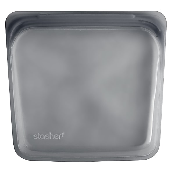 Stasher Sac Black on Grey 18 x 19 cm