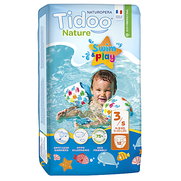 Tidoo Nature Couches de Bain Swim & Play - Taille 3 (4-9 kg)