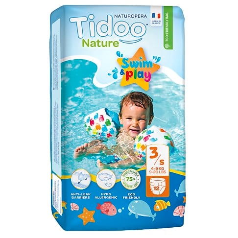 Tidoo Nature Couches de Bain Swim & Play - Taille 3 (4-9 kg)