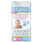 Tidoo - Maxi-Carrés de coton ultra doux 100% biologique
