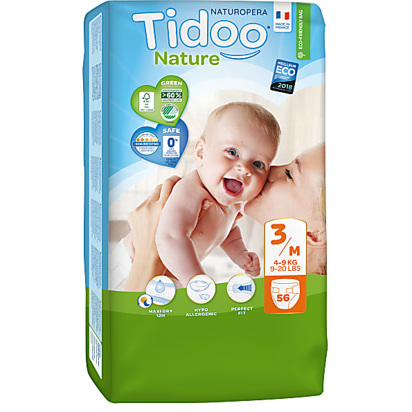 Tidoo Nature Couche Écologique Taille 4+ Maxi+ 48 couches