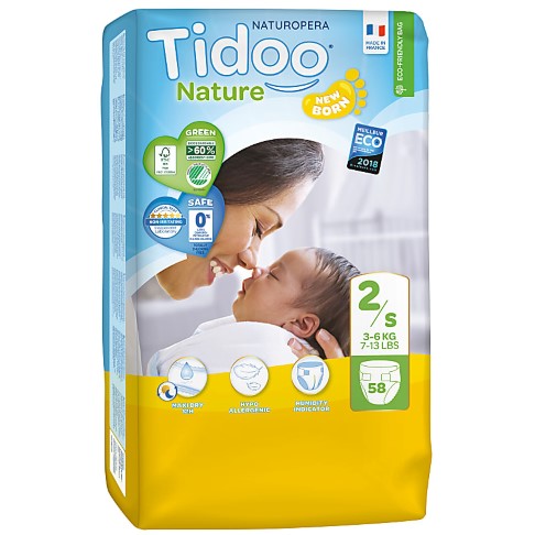 Tidoo Nature 58 Couches Ecologiques MINI (T2) - 3/6kg