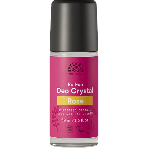 Urtekram - Deo Crystal Roll-On - Rose - 50 ml