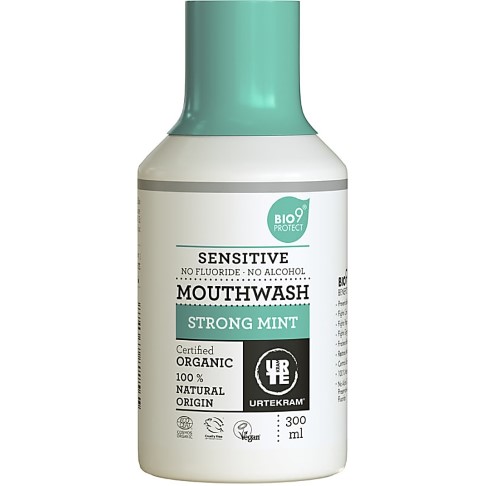 Urtekram Bain de Bouche pour Dents Sensibles Strong Mint 300 ml