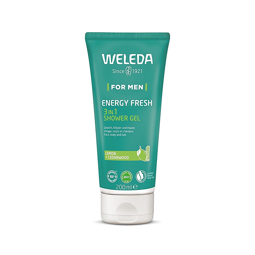 Weleda Gel Douche pour Hommes - Energy Fresh 3 en 1