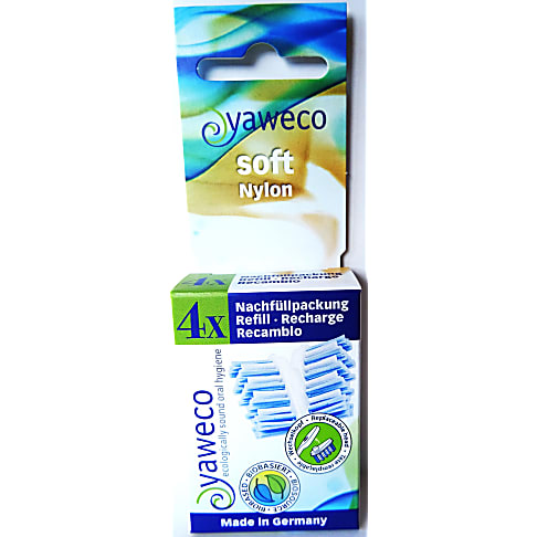 Yaweco Têtes de Brosses à Dents à Poils Souples (4 recharges)