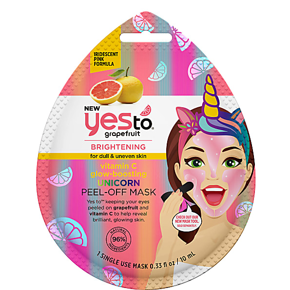 Yes to Grapefruit Glow-Boosting Licorne Masque Peel-Off avec Vitami...