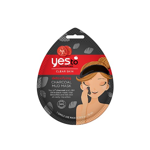 Yes to Tomatoes Masque de Boue Détoxifiant au Charbon de Bois - Usage Unique