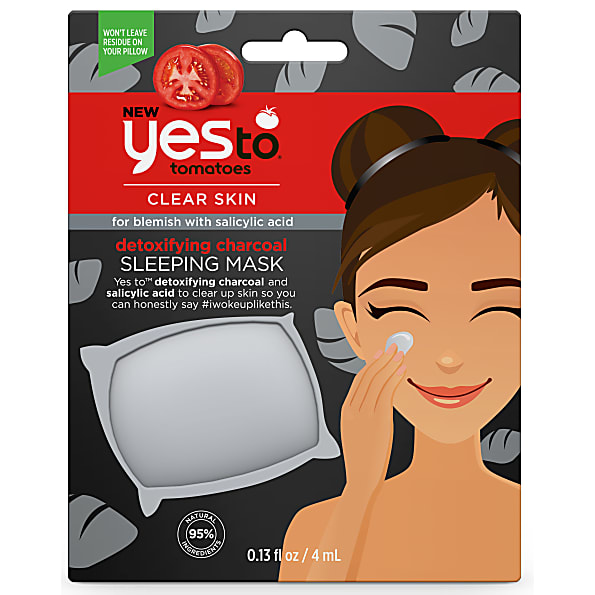 Yes to Tomatoes Masque de Nuit Detoxifiant au Charbon de Bois