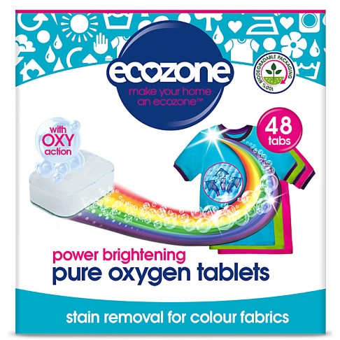 Ecozone Pure Oxygen Tablettes Blanchissantes pour Linge Coloré