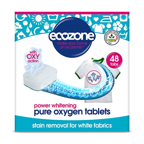 Ecozone Pure Oxygen Tablettes Blanchissantes pour Linge Blanc